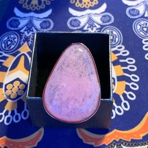 New! Alchemy63 Handmade Rose Quartz Ring (OS)